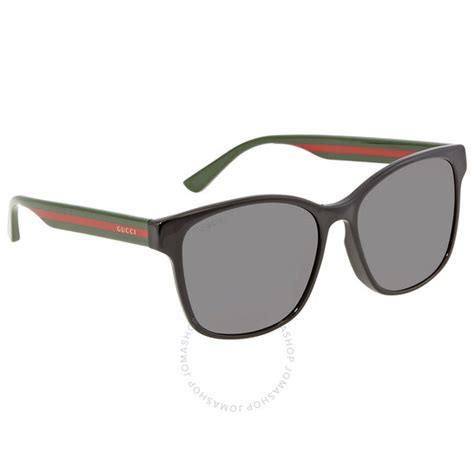 gucci 417sk|Gucci Grey Rectangular Unisex Sunglasses GG0417SK 001 56.